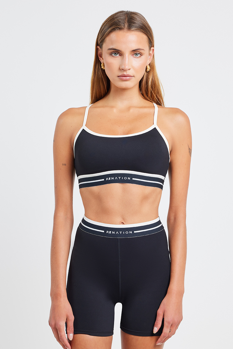 P.E Nation Advantage Sports Bra Black / Whisper White