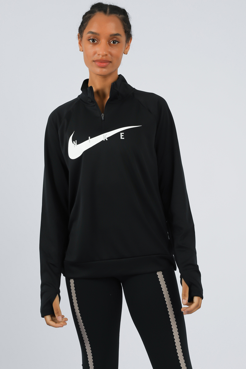 Nike Swoosh Run Top - Black | Stylerunner