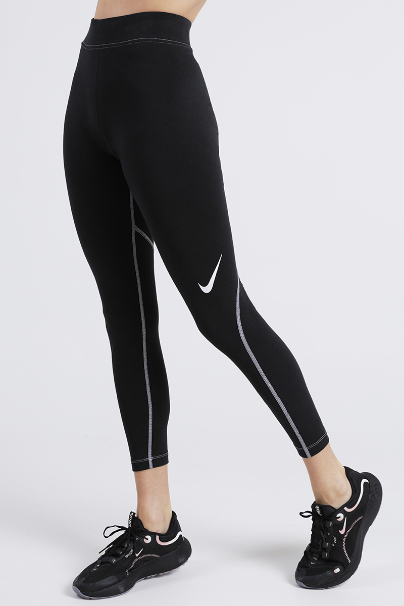 Nike Sportswear Swoosh Leggings Black/White/White