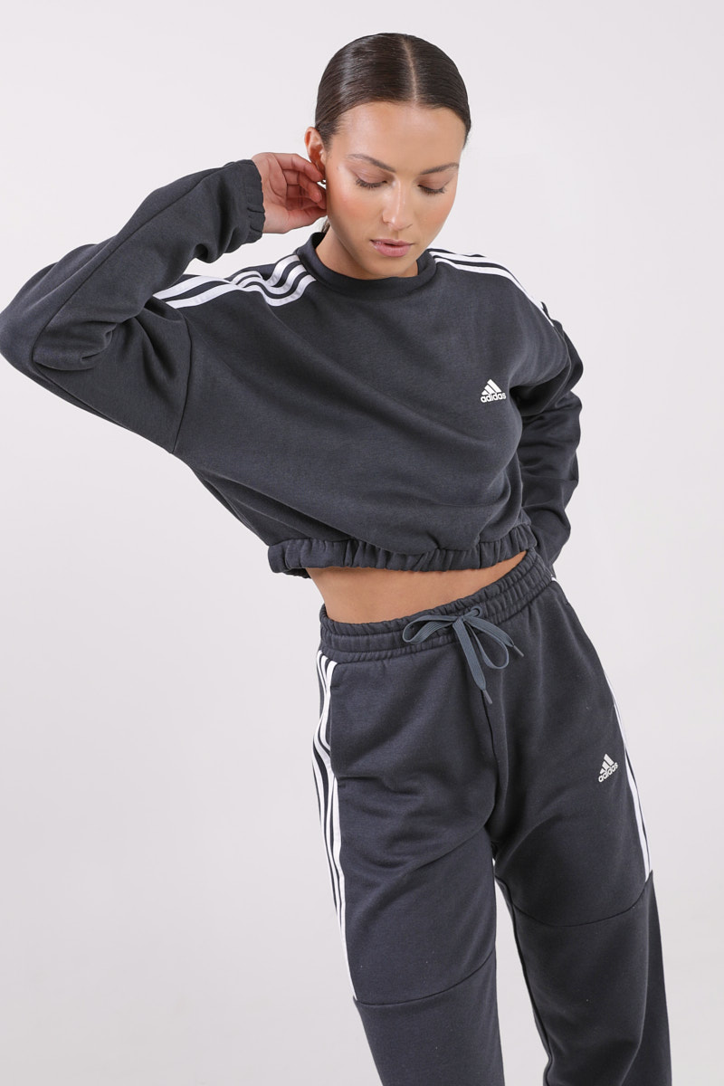 hyperglam crop crew sweatshirt