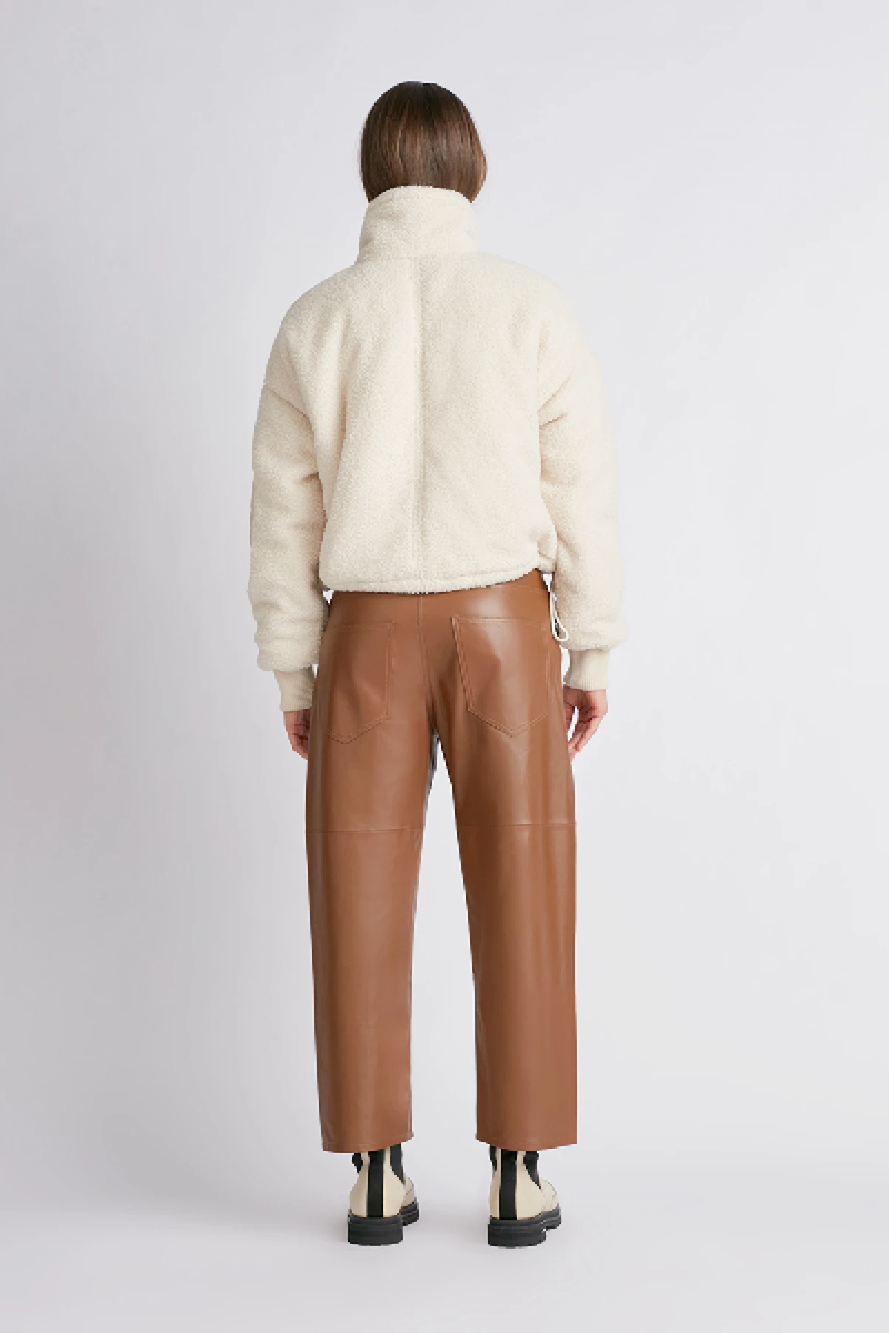 cropped shearling