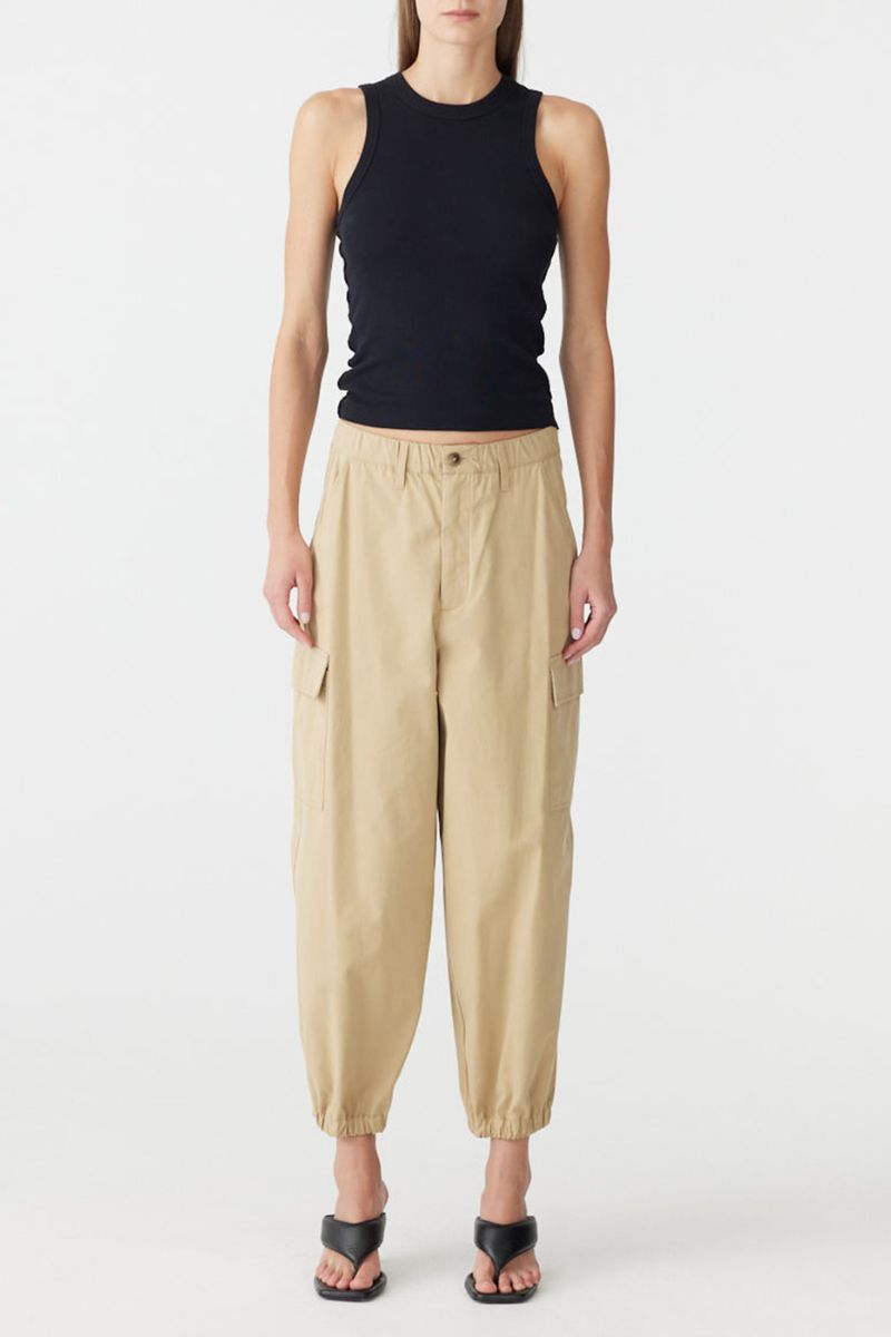 Bassike Cotton Canvas Cargo Pant Tan