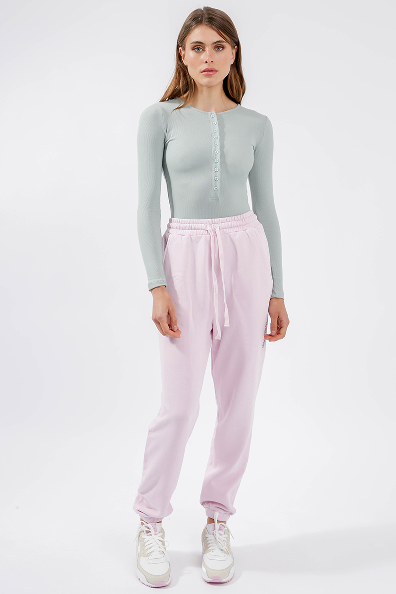 Crew Neck Button Down Bodysuit