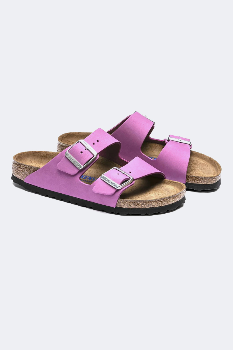 Birkenstock Arizona Leather Nubuck Narrow Orchid | Stylerunner