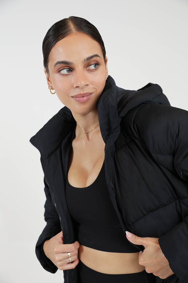 Stylerunner Longline Puffer Jacket Onyx 