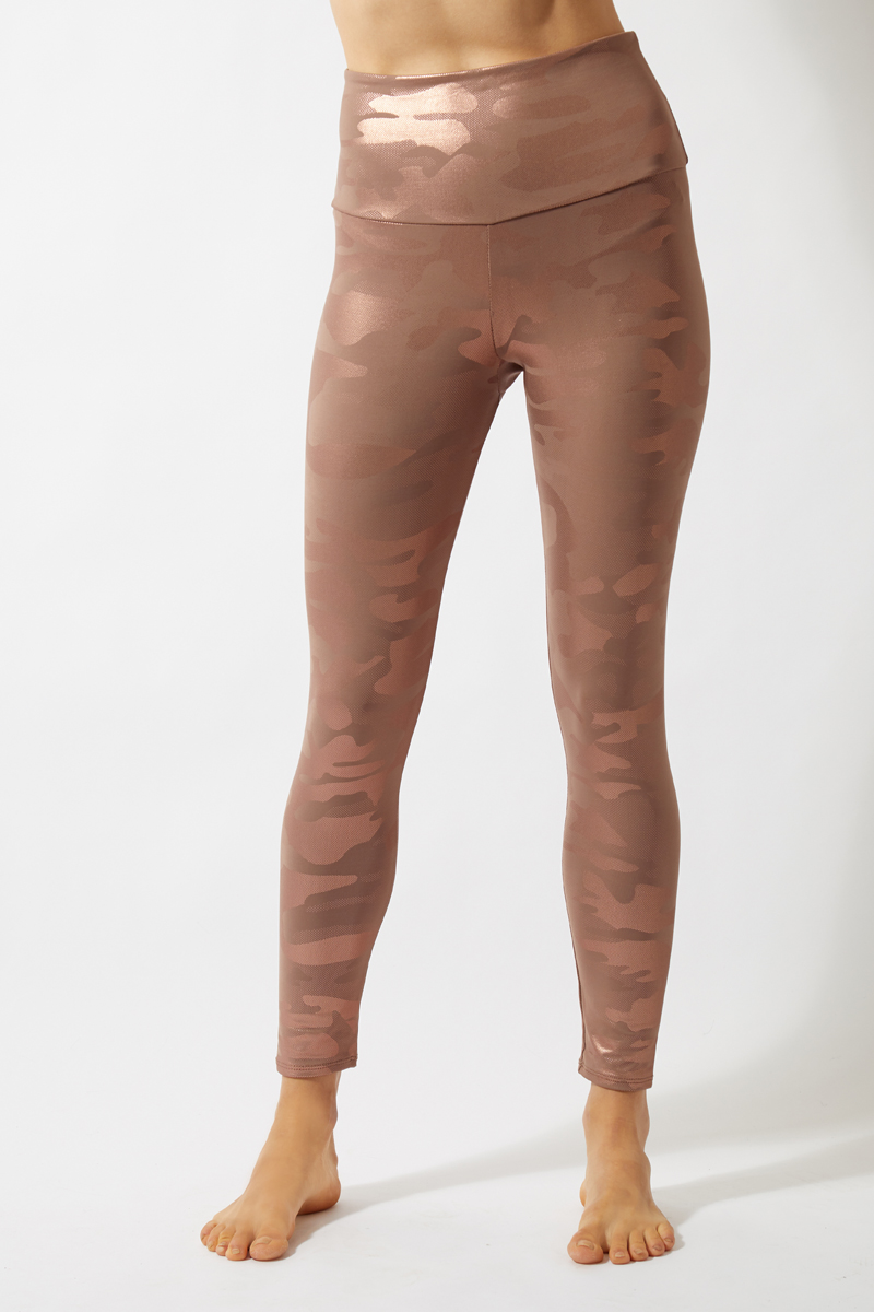Camo Foil Midi Legging