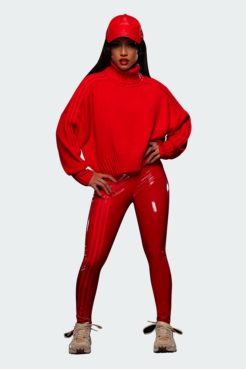 IVY PARK Turtleneck Crop Sweater Red | Stylerunner
