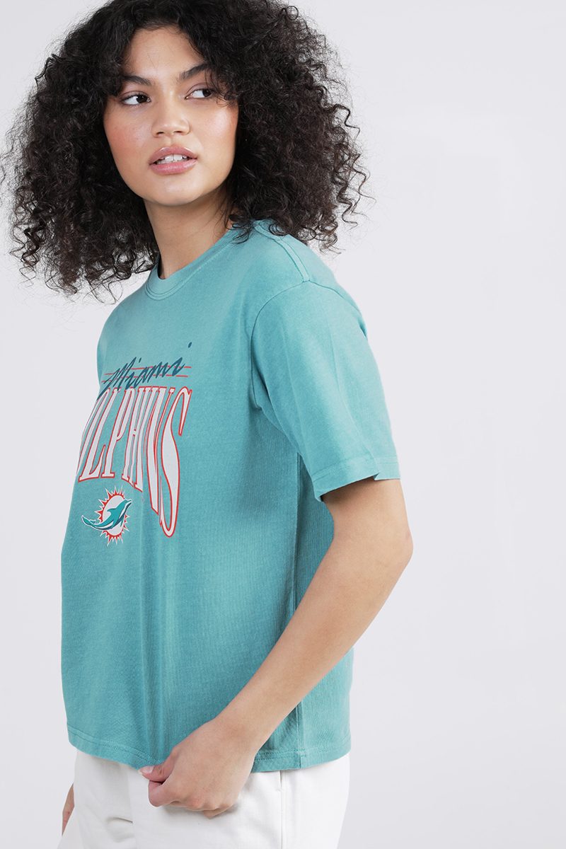 Majestic Miami Dolphins Vintage T-Shirt Tonic Turq