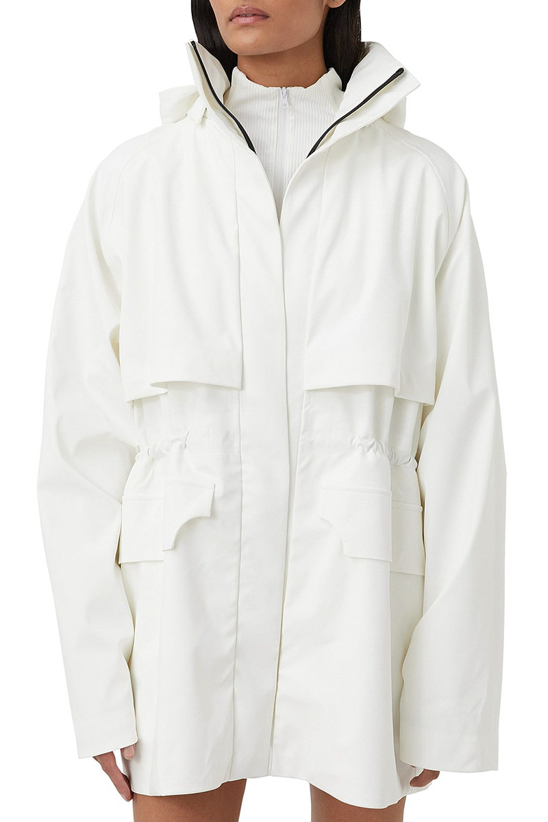 Rain jacket white online