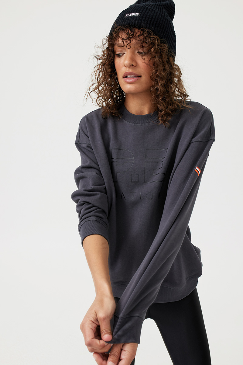 P.E Nation Heads Up Sweat Charcoal Stylerunner