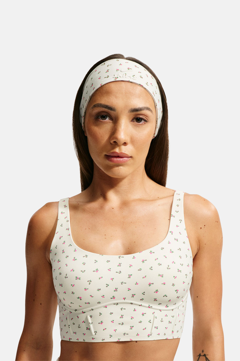 Nikeskims Matte Corset Longline Bra Ditsy Print