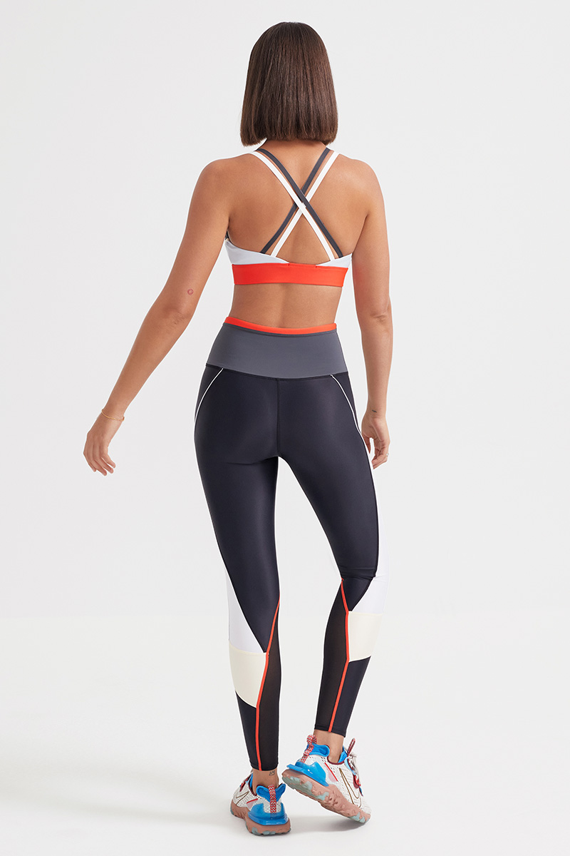 P.E Nation Jump Shot Sports Bra Charcoal Stylerunner