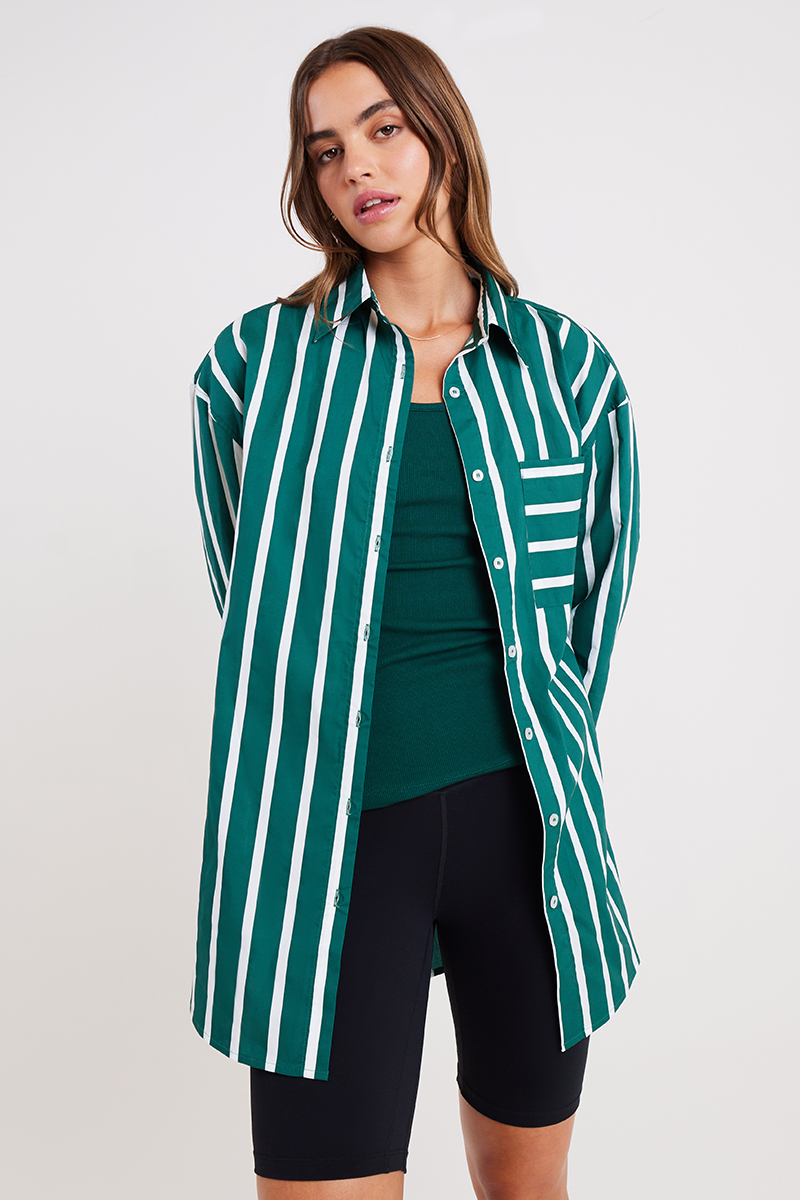 Stylerunner Resort Shirt Cobalt Stripe Stylerunner