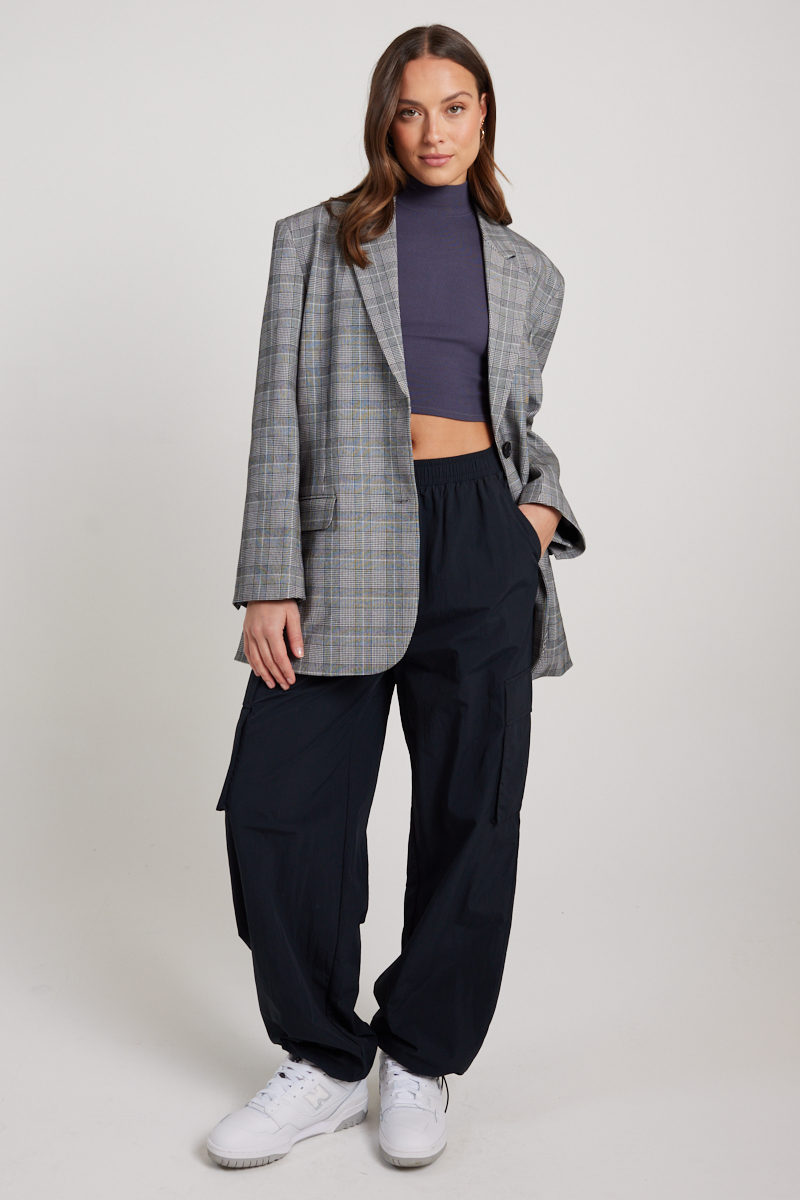 Stylerunner Oversized Studio Blazer Microcheck | Stylerunner