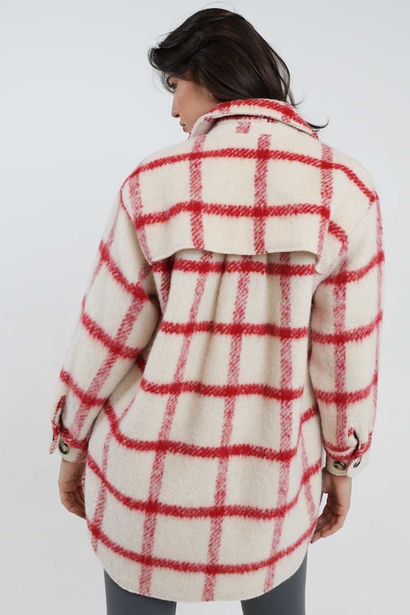 ジャケット・アウター eaphi WOOL LIKE CHECK JACKET Eaphi wool like check jacketの通販 by くまももん's shop｜ラクマ