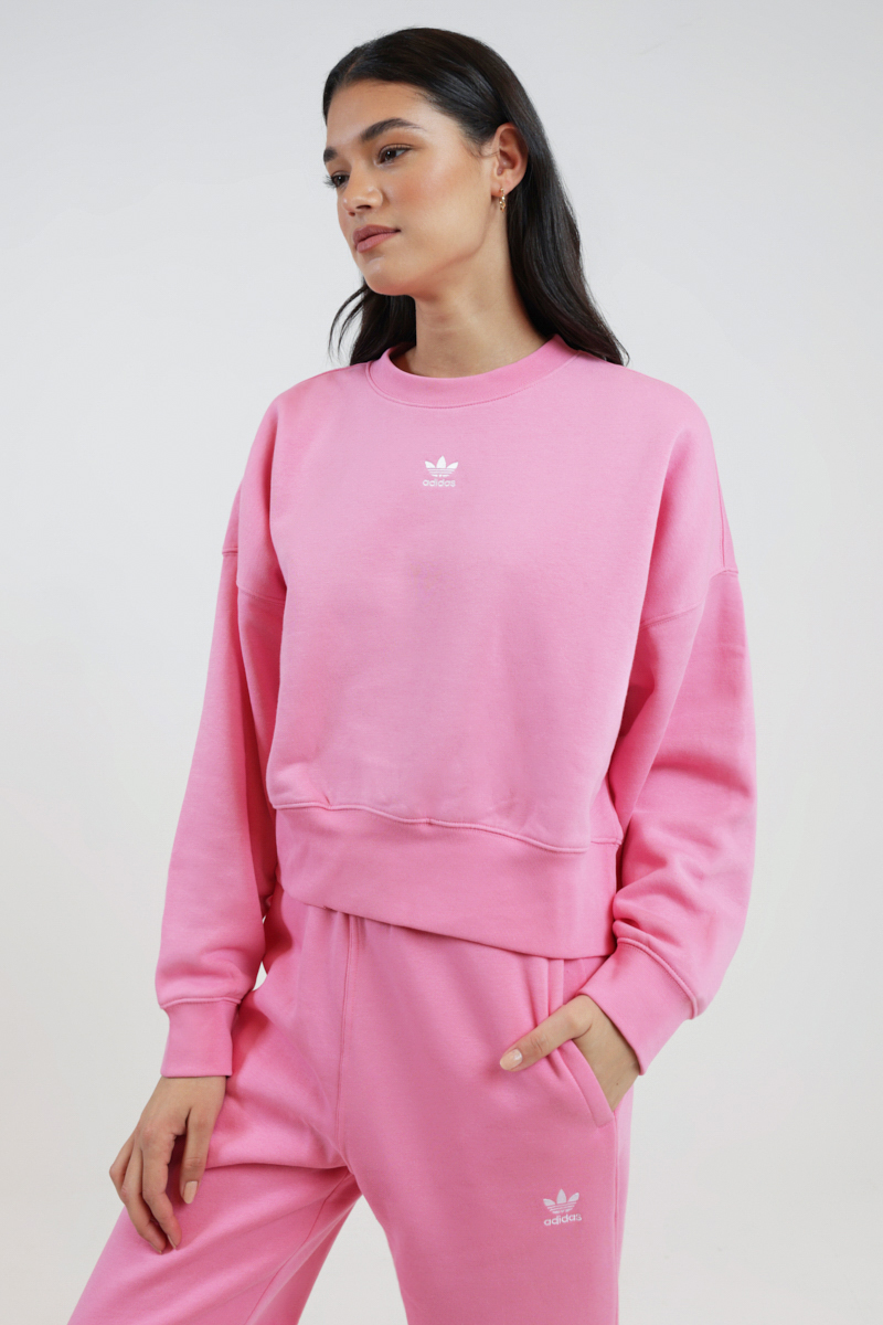 adidas Originals Adicolor Essentials Fleece PINK Stylerunner BLISS Sweatshirt 