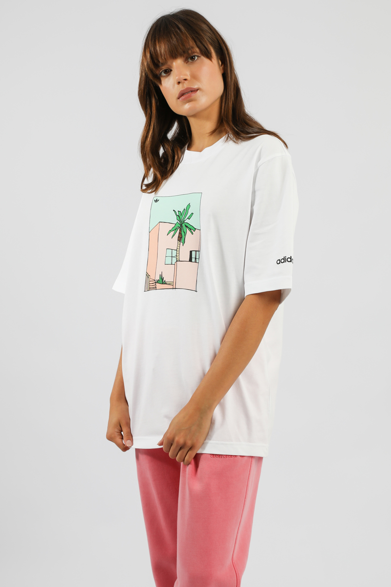 adidas Originals Hand-Drawn Tee - White | Stylerunner