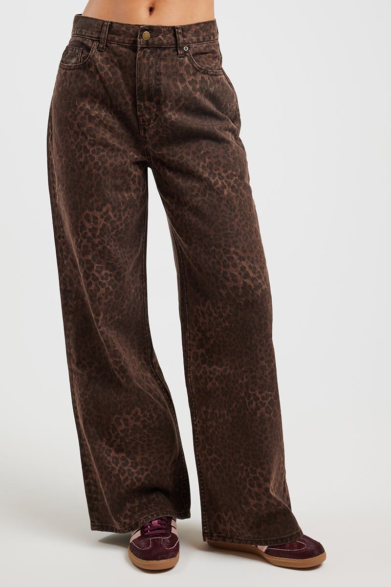 Leopard Canvas Pant