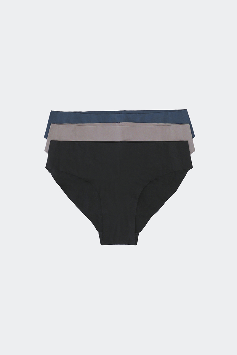STYLERUNNER Mid Rise Brief 3pk Onyx 