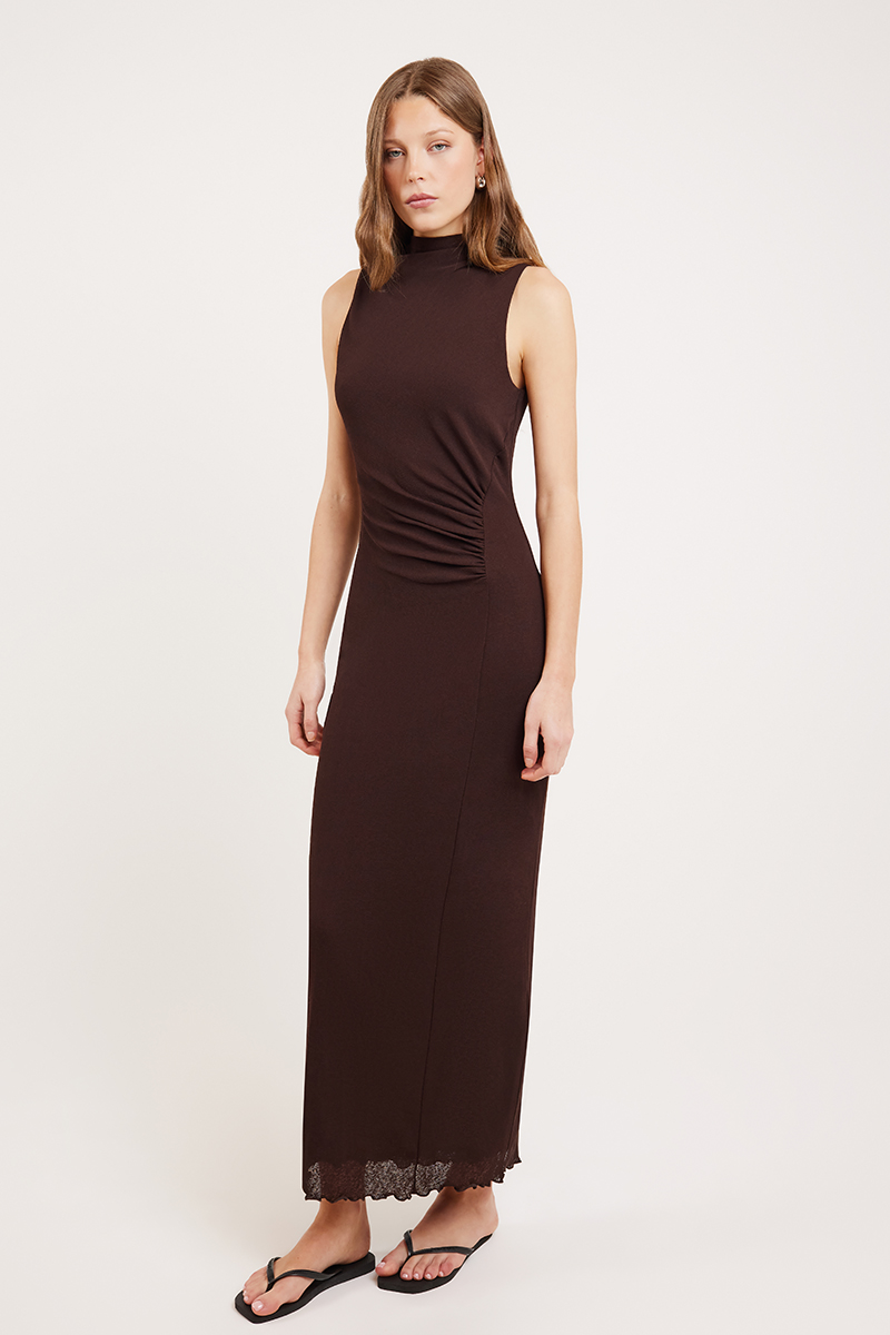 nude lucy brown maxi dress Shop Sia Cupro Slip Dress in Chico