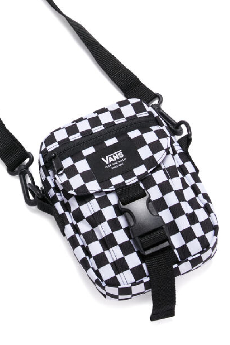 Vans New Varsity Shoulder Bag - Black-White Check | Stylerunner