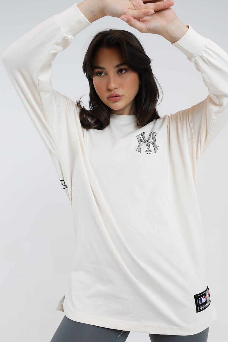 47 Brand / Women's New York Mets White Axel Long Sleeve T-Shirt