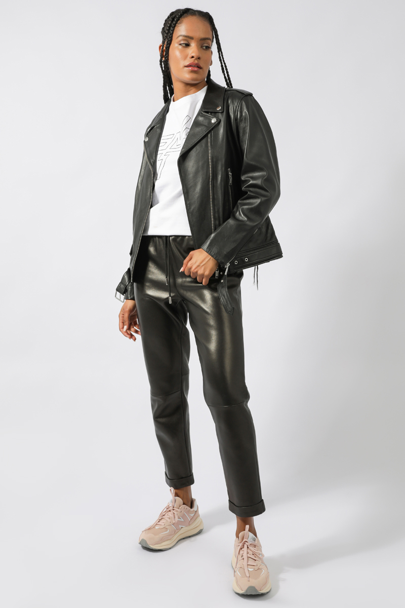 Ena Pelly Oversized New Yorker Biker Jacket - Black | Stylerunner