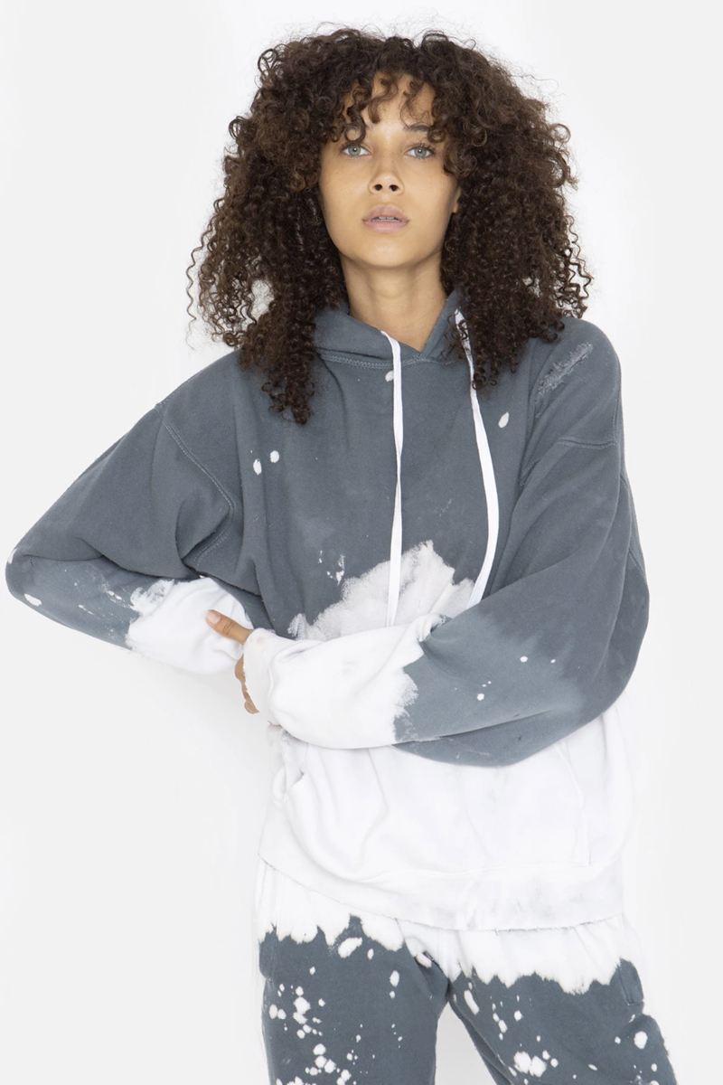 Acid Wash Charcoal Hoodie