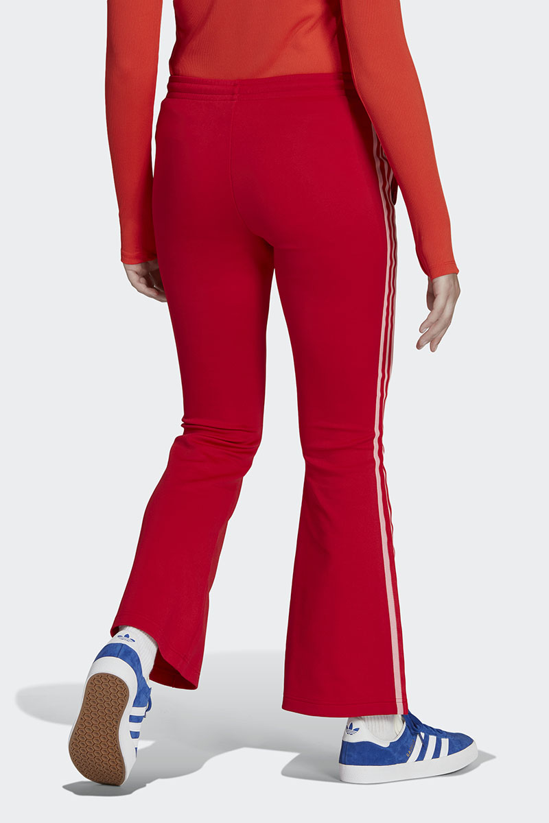 Adidas Recycled Red Heritage Now Flared Track Pants