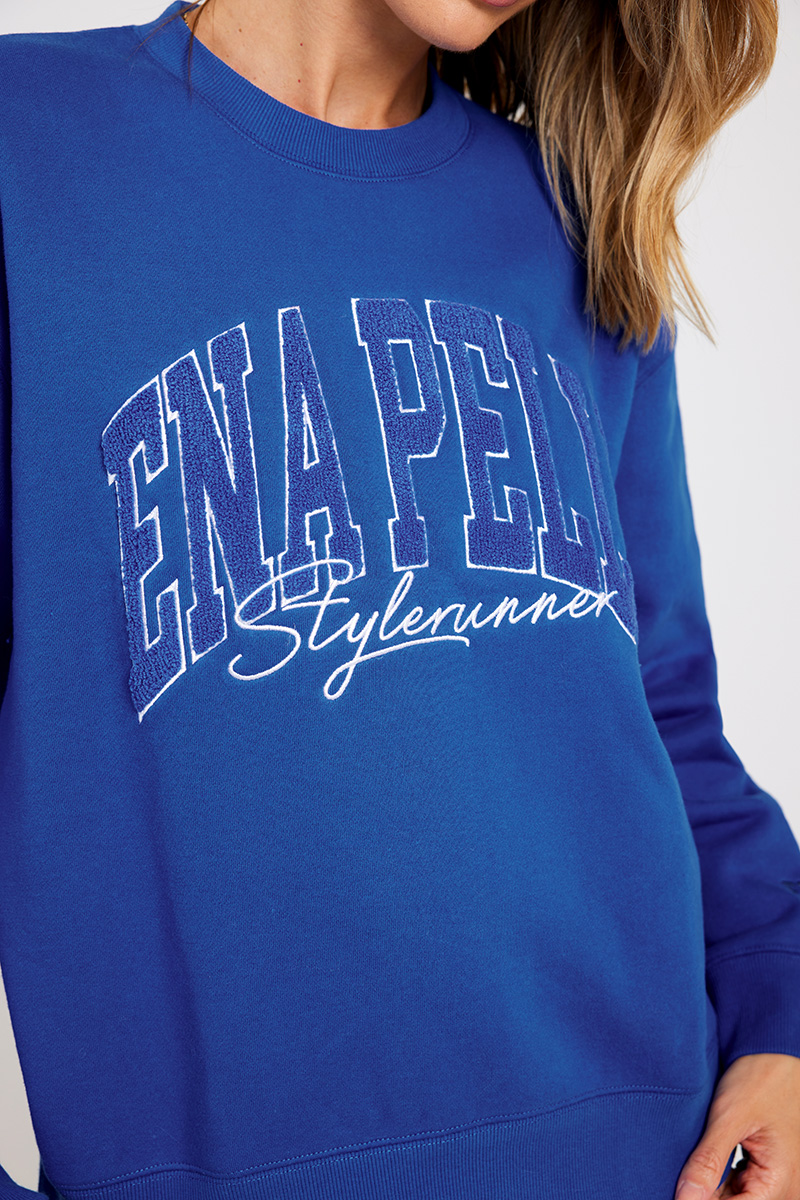 Ena Pelly EP x SR Collegiate Sweater Cobalt Blue | Stylerunner
