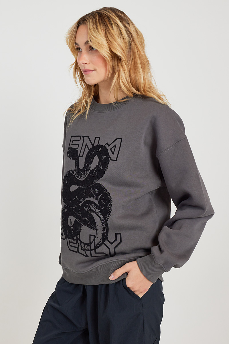 The Vitality Collection  Flocked Python Relaxed Sweater Launching