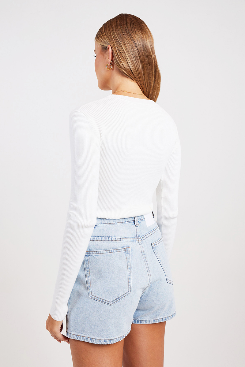 Nude Lucy Classic Long Sleeve Knit Oat | Stylerunner