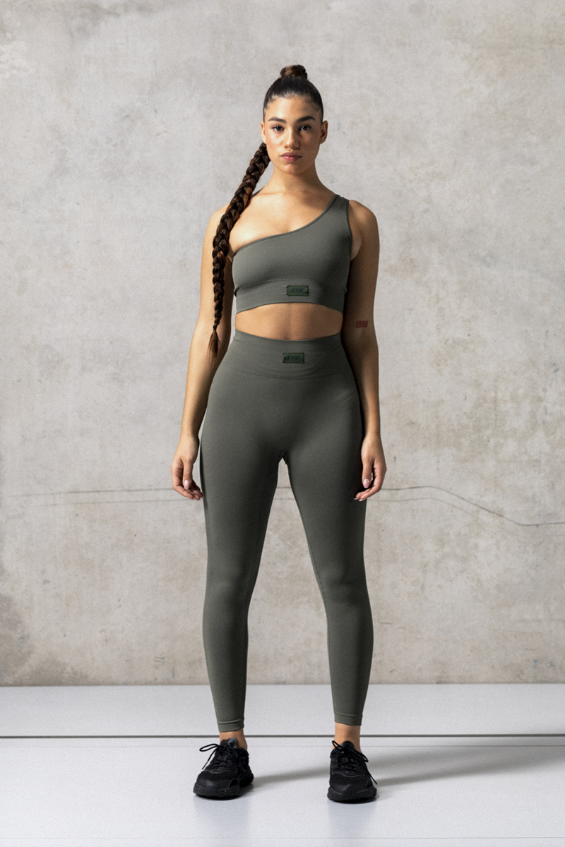 Exie Meta Top - Khaki | Stylerunner