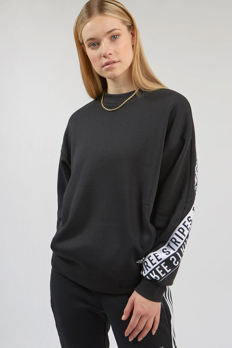 3-Stripes Wording Crew Sweatshirt