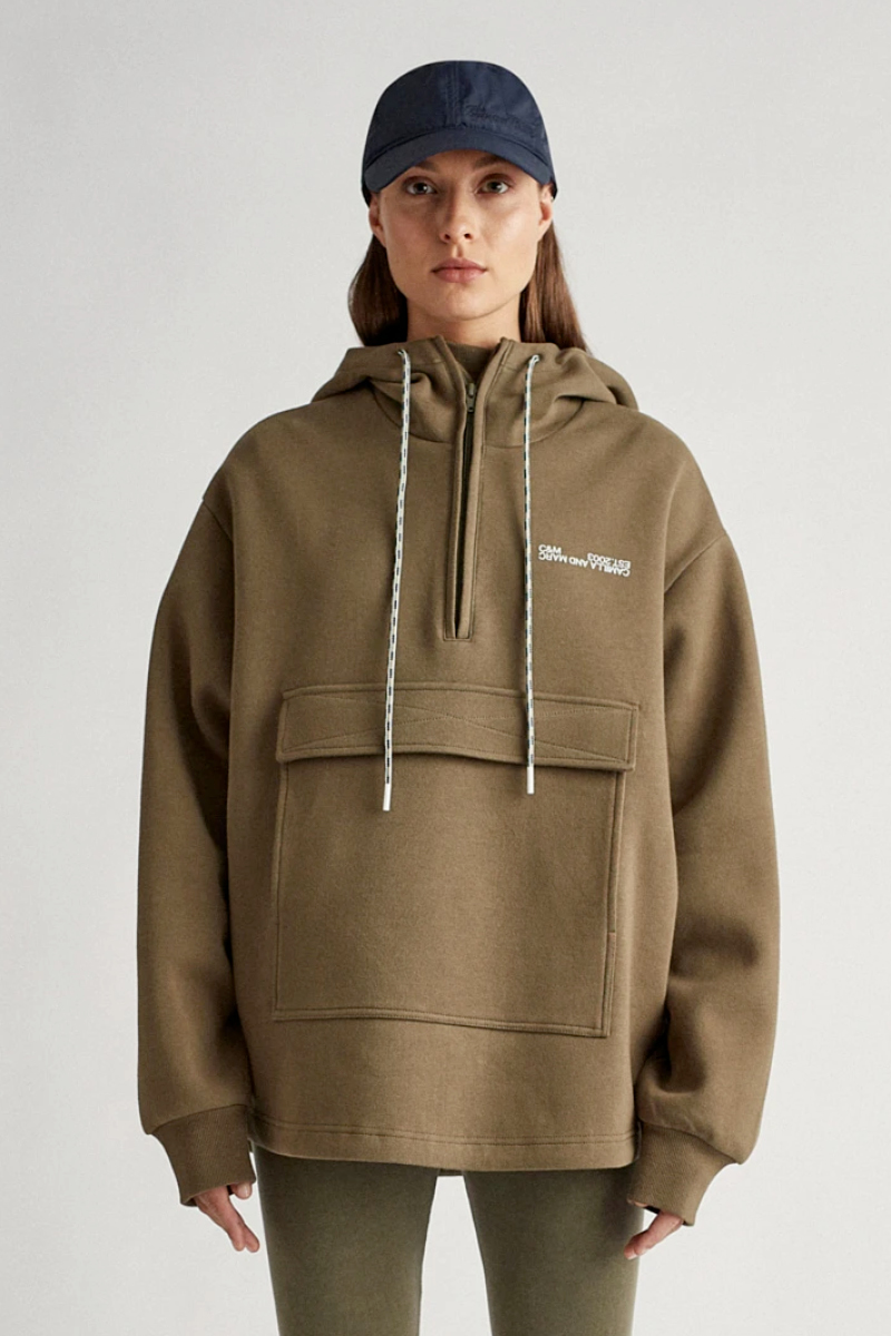 C&M Camilla and Marc Aurora Bonded Hoodie - Dark Moss | Stylerunner