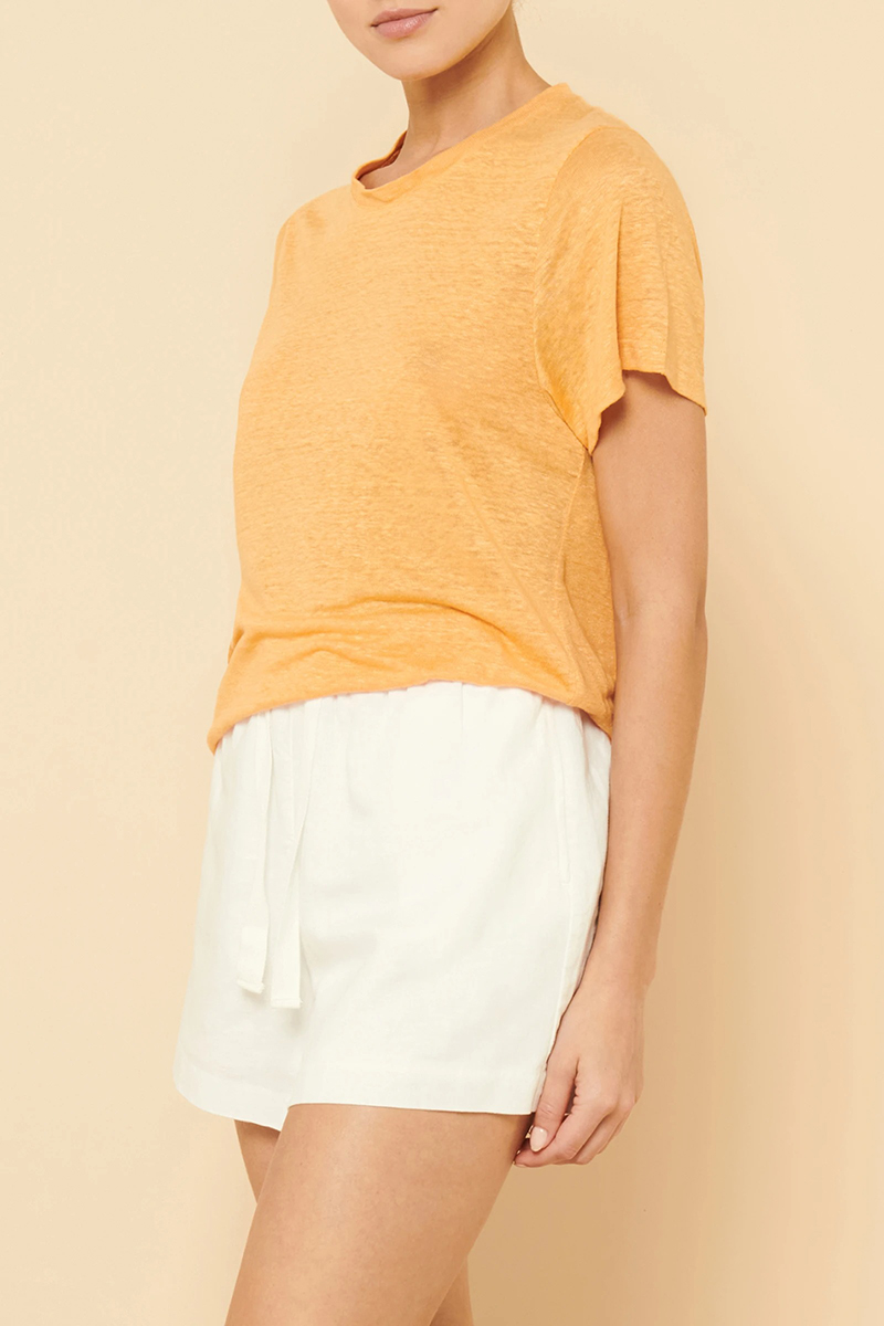 Nude Lucy Clara Linen Tee Tangelo