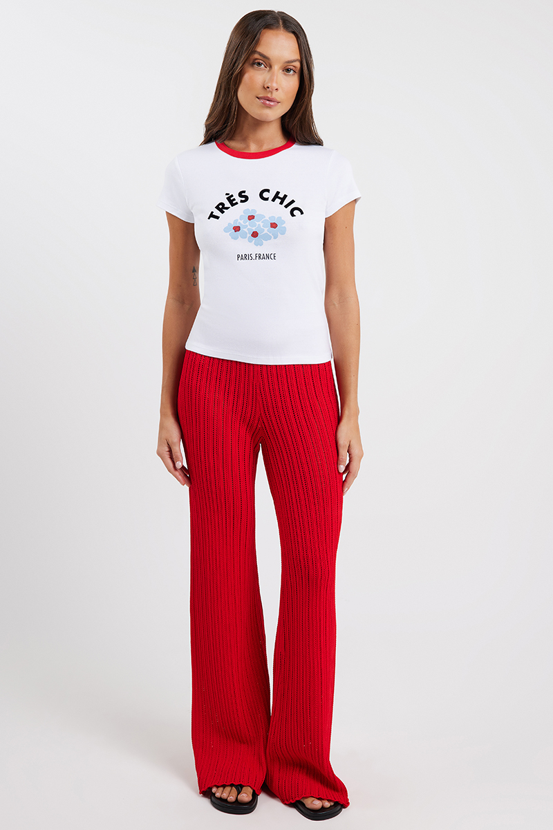 Liido Lana Crochet Pants Off White | Stylerunner