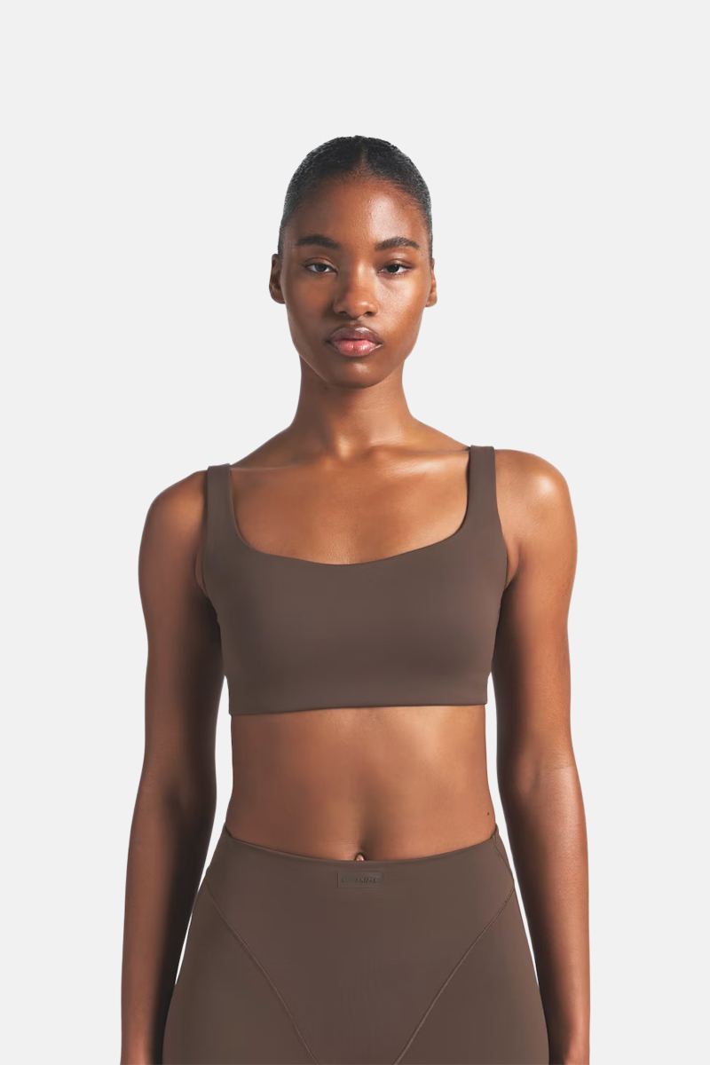 Nikeskims Matte Scoop-Neck Bra Nskm Dark Sepia