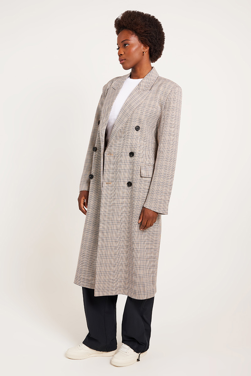 blanca Carmen Coat Brown/Navy | Stylerunner