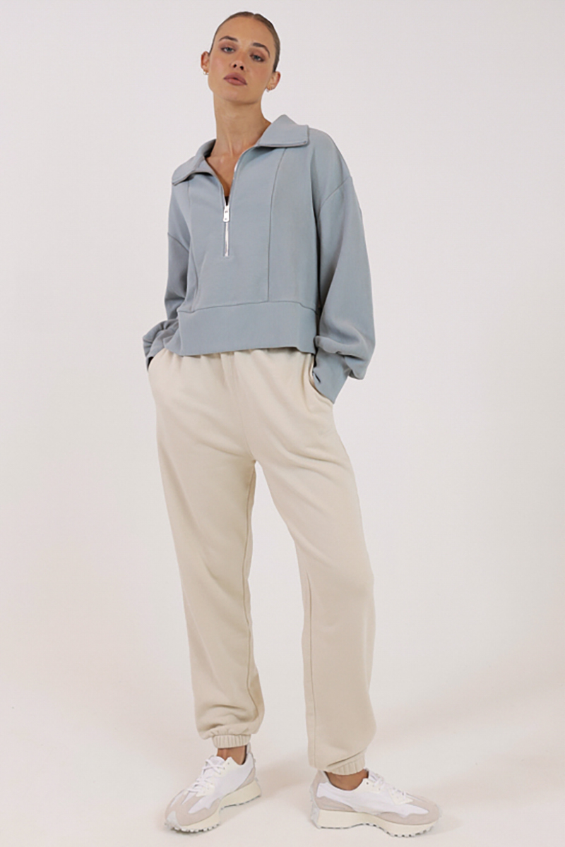 Varley Ramona Half Zip Quarry Stylerunner