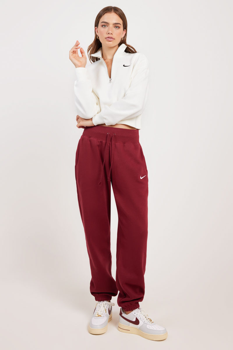 Nike Sportswear Phoenix Fleece 1/2 Zip Sweatshirt Sail/Black | Stylerunner