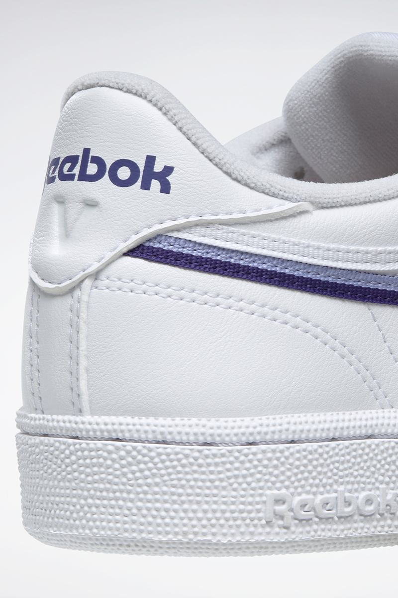 Reebok Club C 85 Vegan Ftwr White Lilac Glow Bold Purple Stylerunner