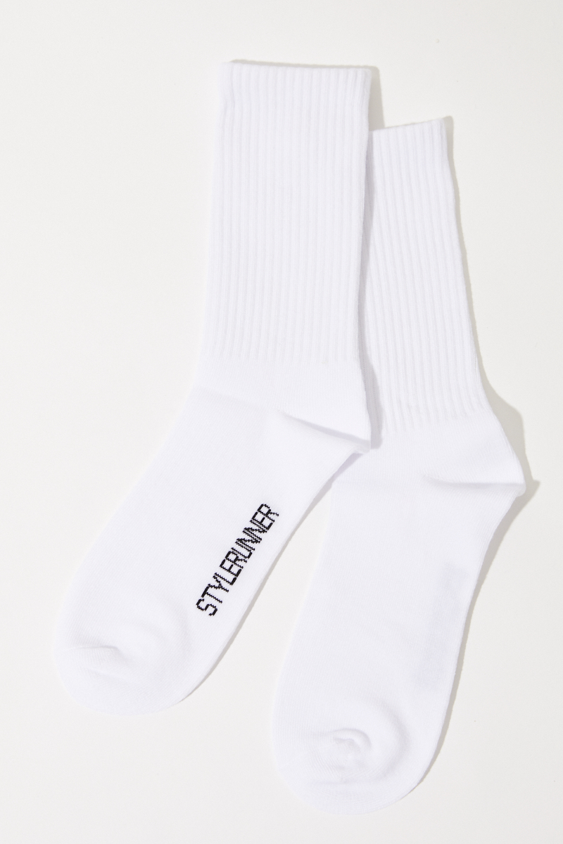 Stylerunner Crew Sock Bright White | Stylerunner