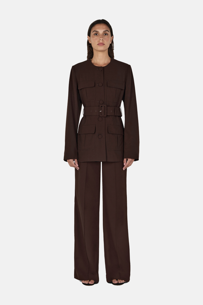 Hansen & Gretel Mcguire Suit Pant Chocolate