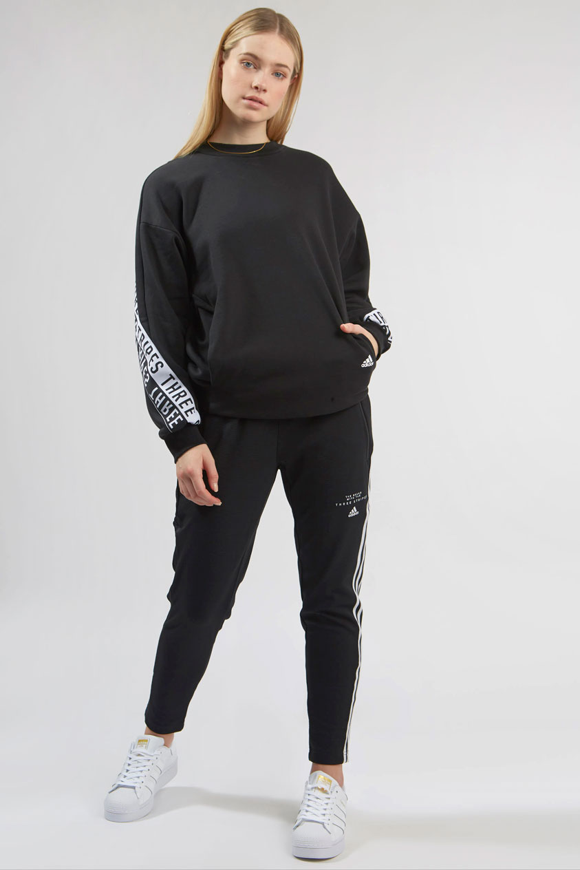 3-Stripes Wording Crew Sweatshirt
