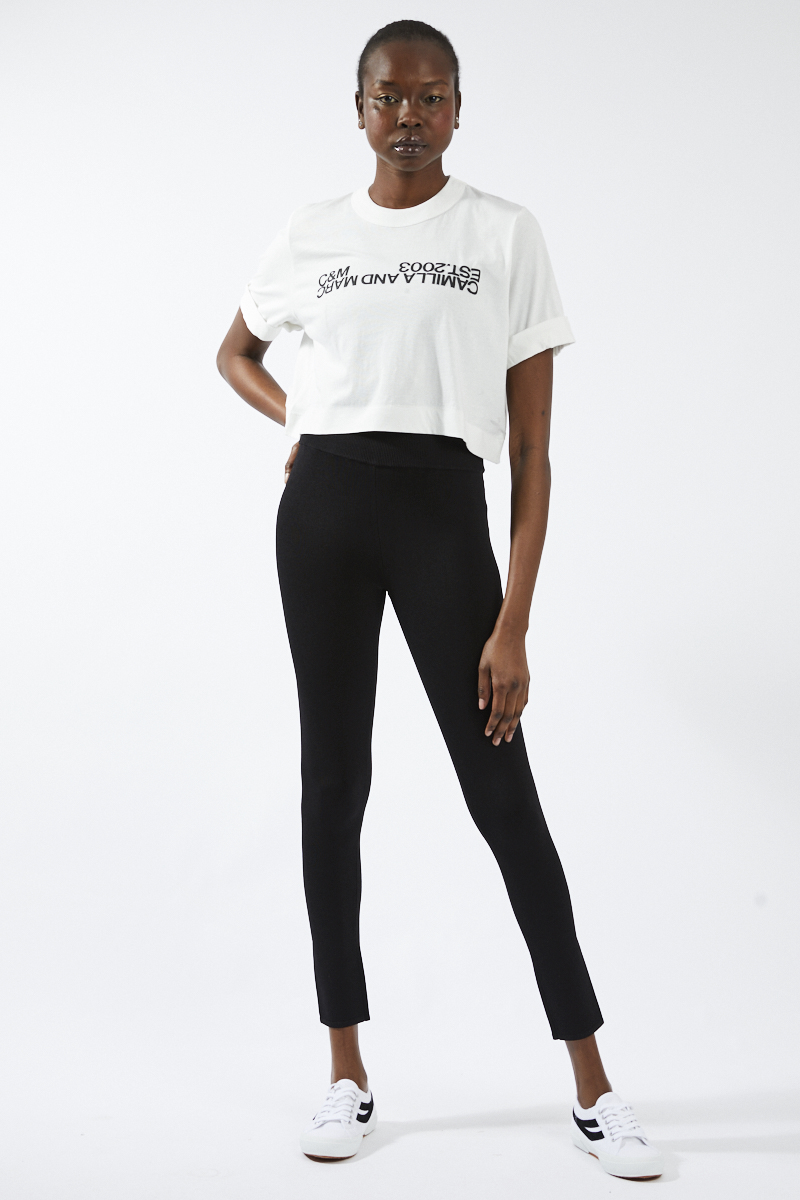 Amelia Crop Logo Tee