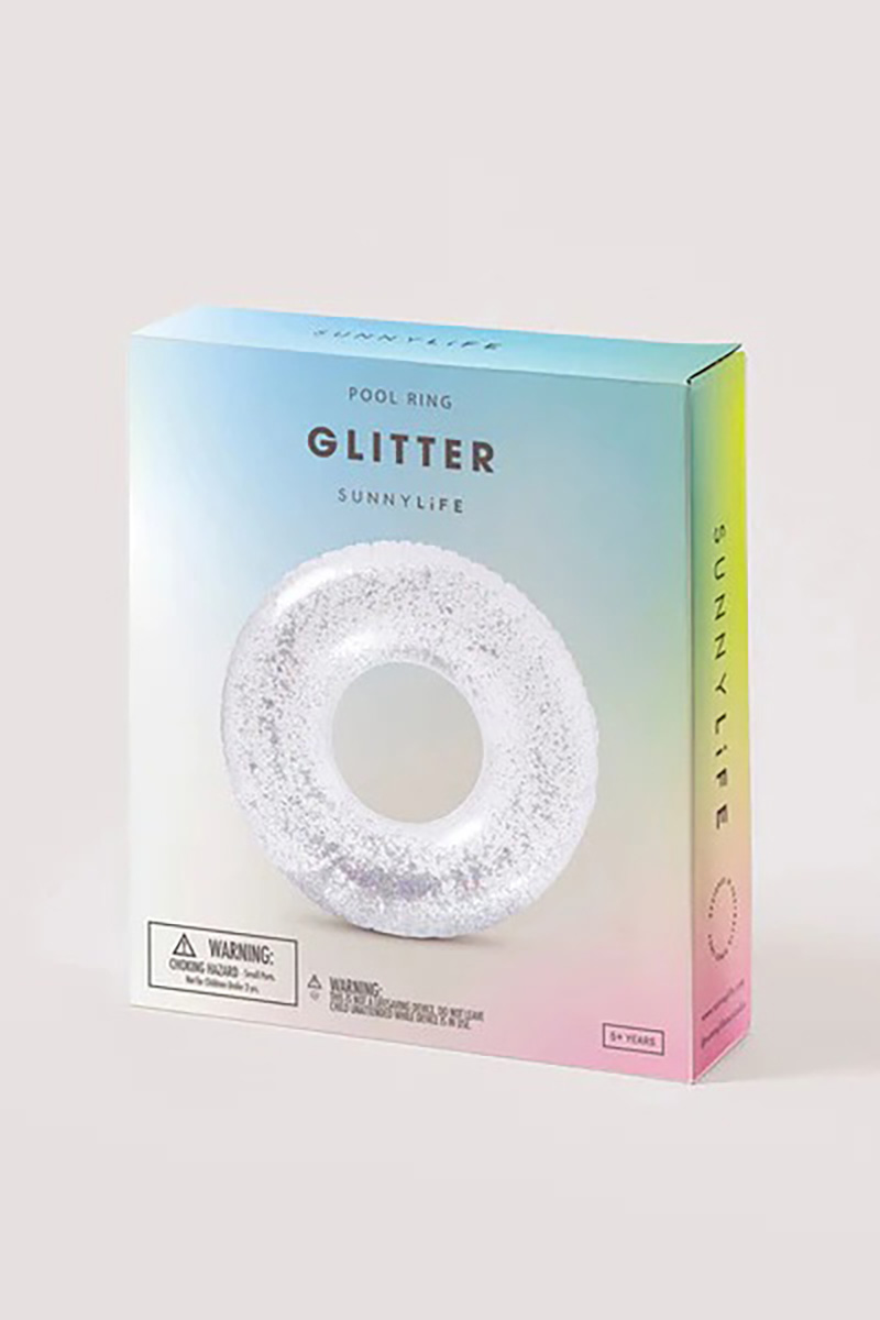 sunnylife Glitter Pool Ring Glitter Stylerunner