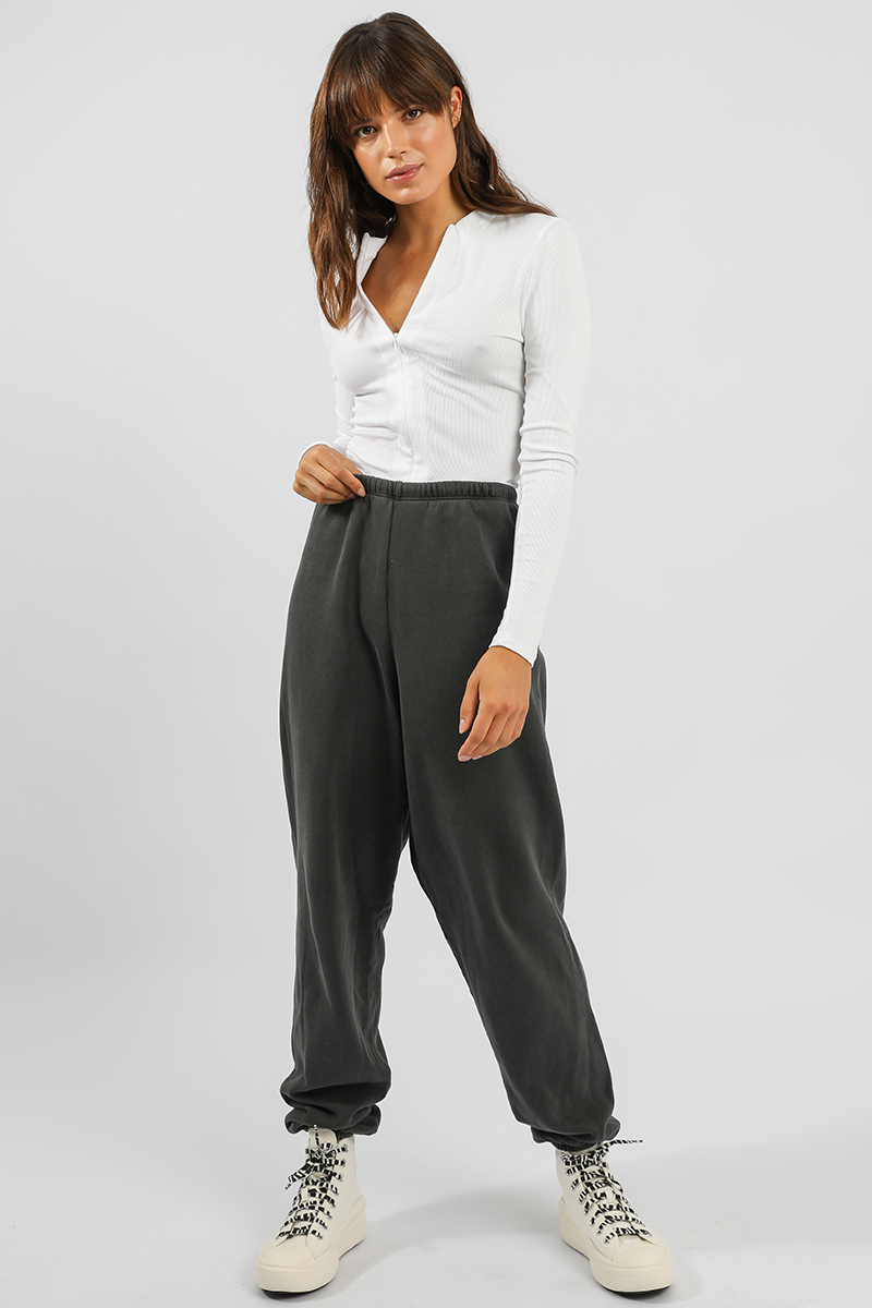 Joah Brown Invisible Zip Long Sleeve White Stylerunner