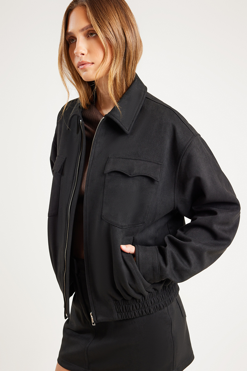 Lenina ♥ TEDDY suede bomber jacket/追跡付 TEDDY suede bomber jacket_brown - 르니나