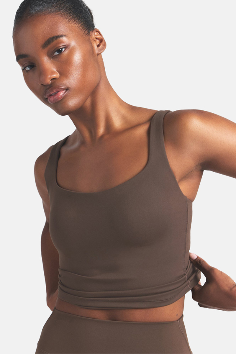 NikeSKIMS Matte Square-Neck Tank Dark Sepia | Stylerunner